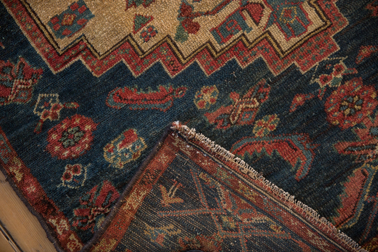 3.5x4.5 Vintage Fine Fragment Borchalou Square Rug