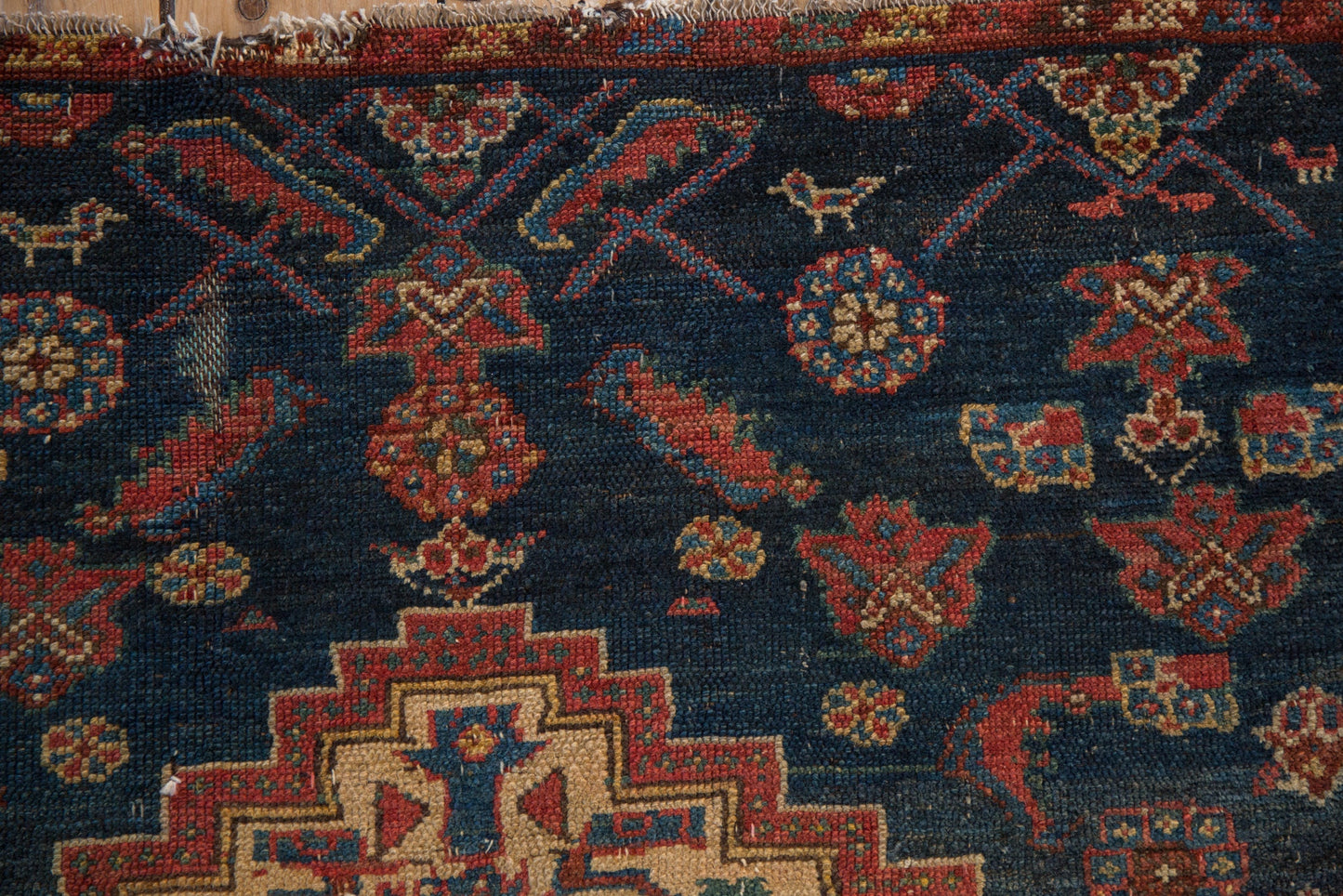 3.5x4.5 Vintage Fine Fragment Borchalou Square Rug
