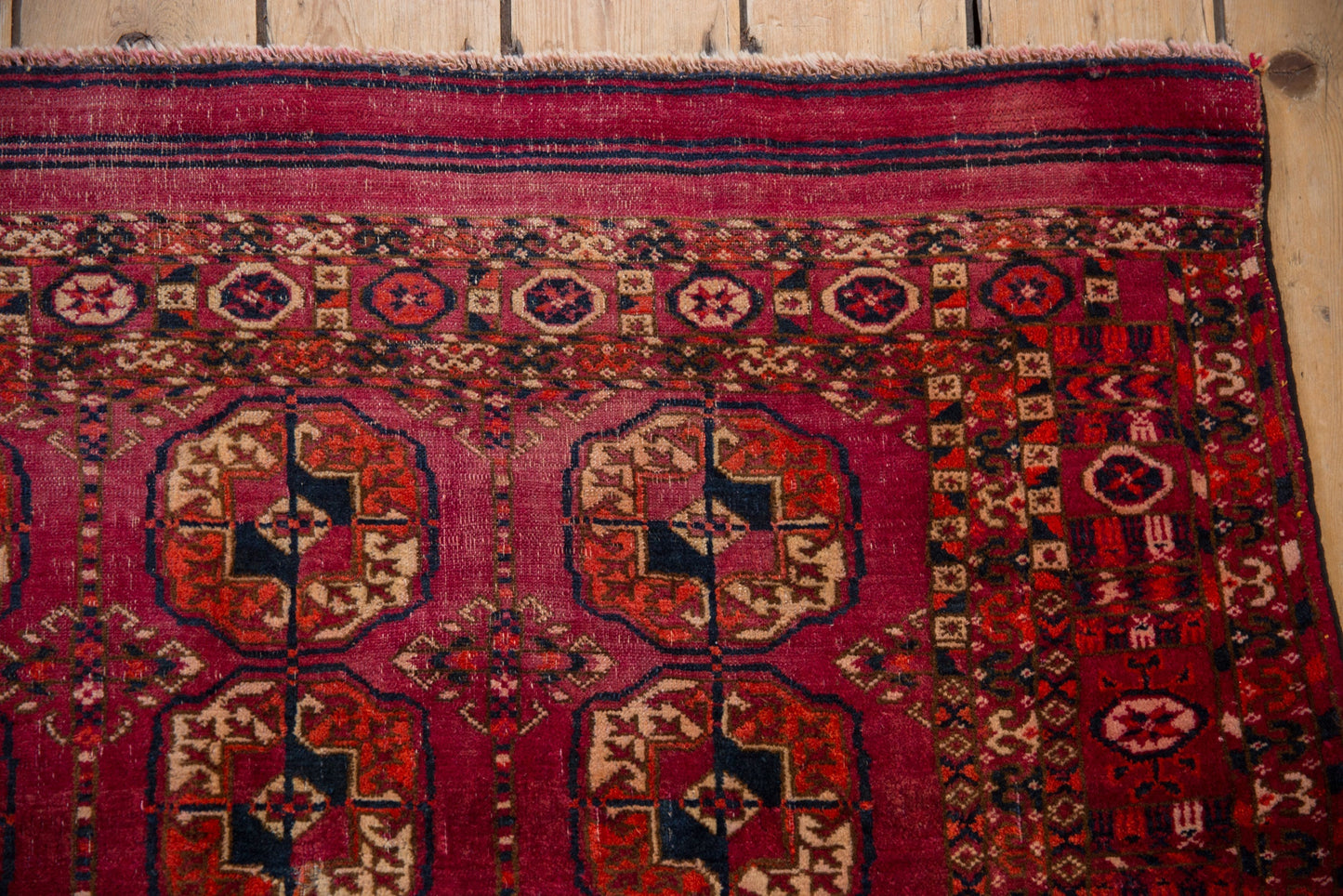 3.5x4 Vintage Turkmen Square Rug