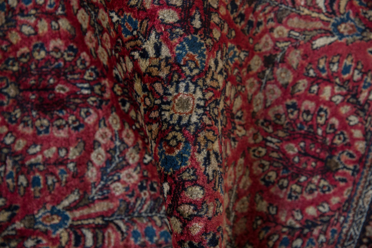 2x2.5 Vintage American Sarouk Square Rug Mat