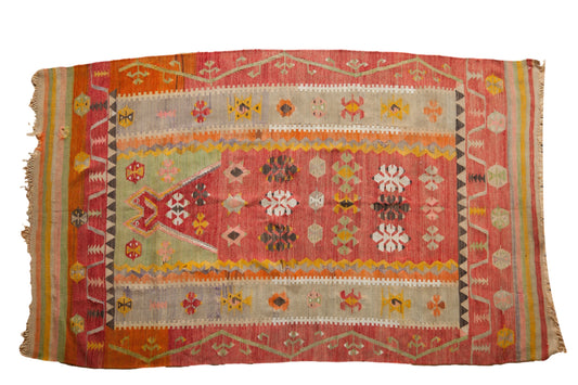 4x7 Vintage Turkish Kilim Rug