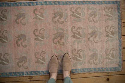 2.5x4.5 Vintage Distressed Oushak Rug