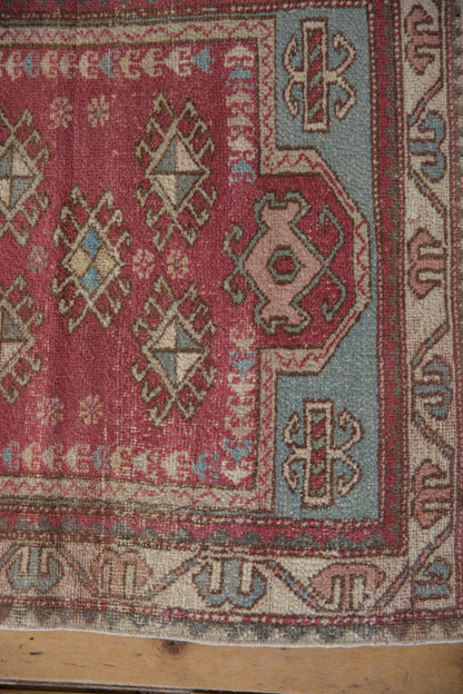 2.5x3 Vintage Distressed Oushak Square Rug