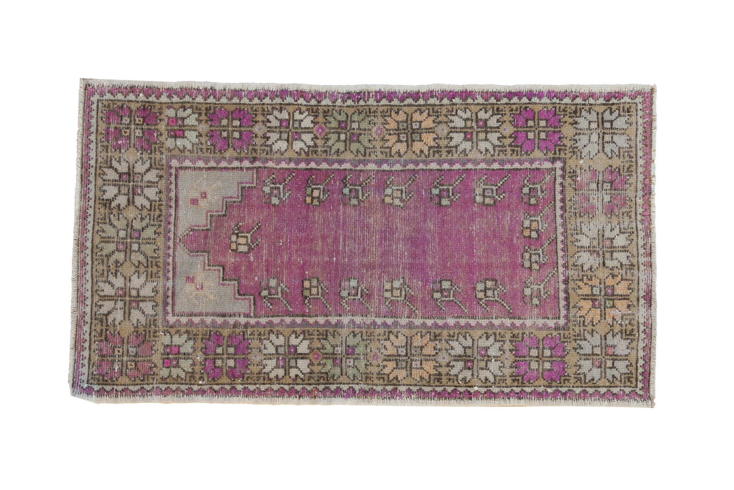 2x4 Vintage Distressed Oushak Rug Runner