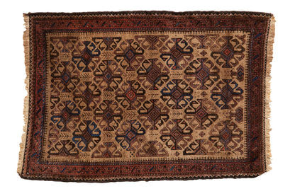 3x4 Vintage Belouch Square Rug