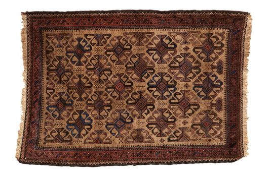 3x4 Vintage Belouch Square Rug