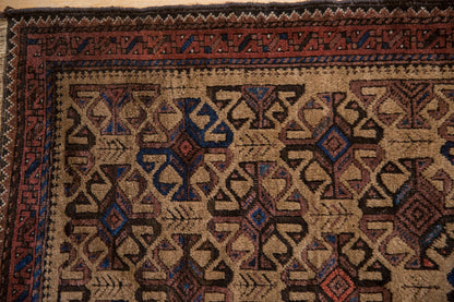 3x4 Vintage Belouch Square Rug