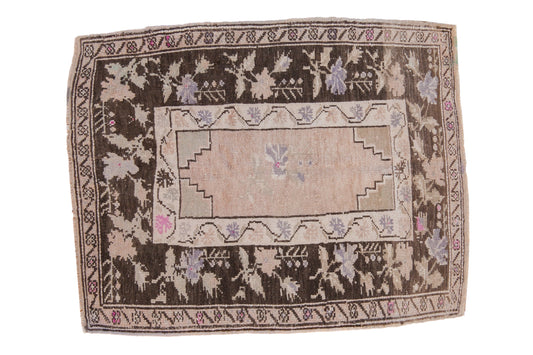 3x4 Vintage Distressed Oushak Square Rug