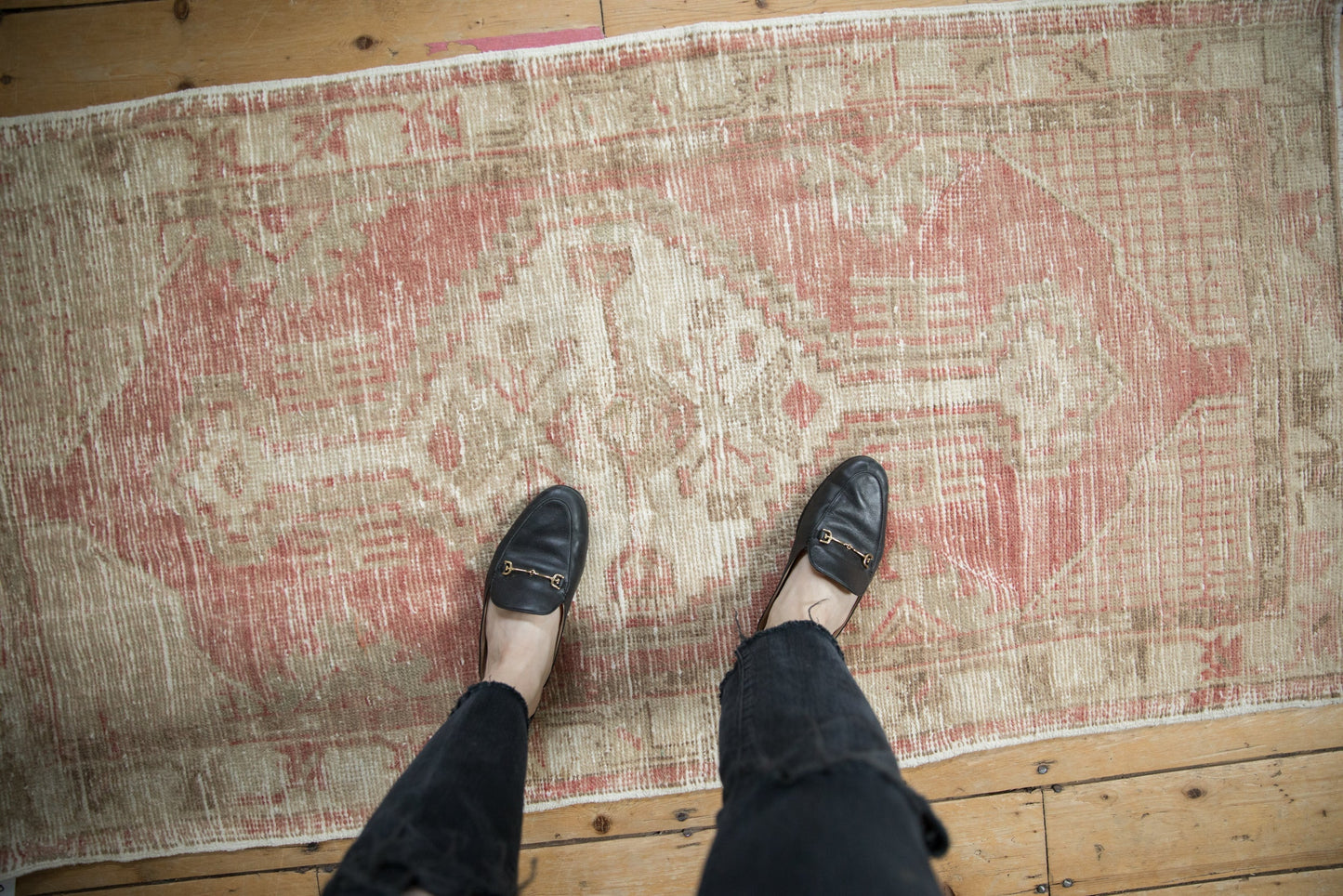 2.5x5.5 Vintage Distressed Oushak Rug Runner