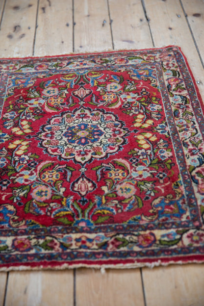 2.5x2.5 Vintage Qazvin Square Rug Mat