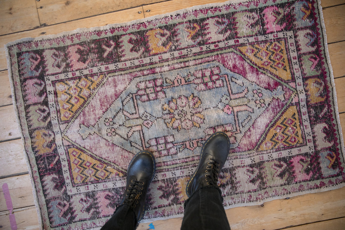 2.5x4 Vintage Distressed Oushak Rug