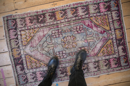 2.5x4 Vintage Distressed Oushak Rug