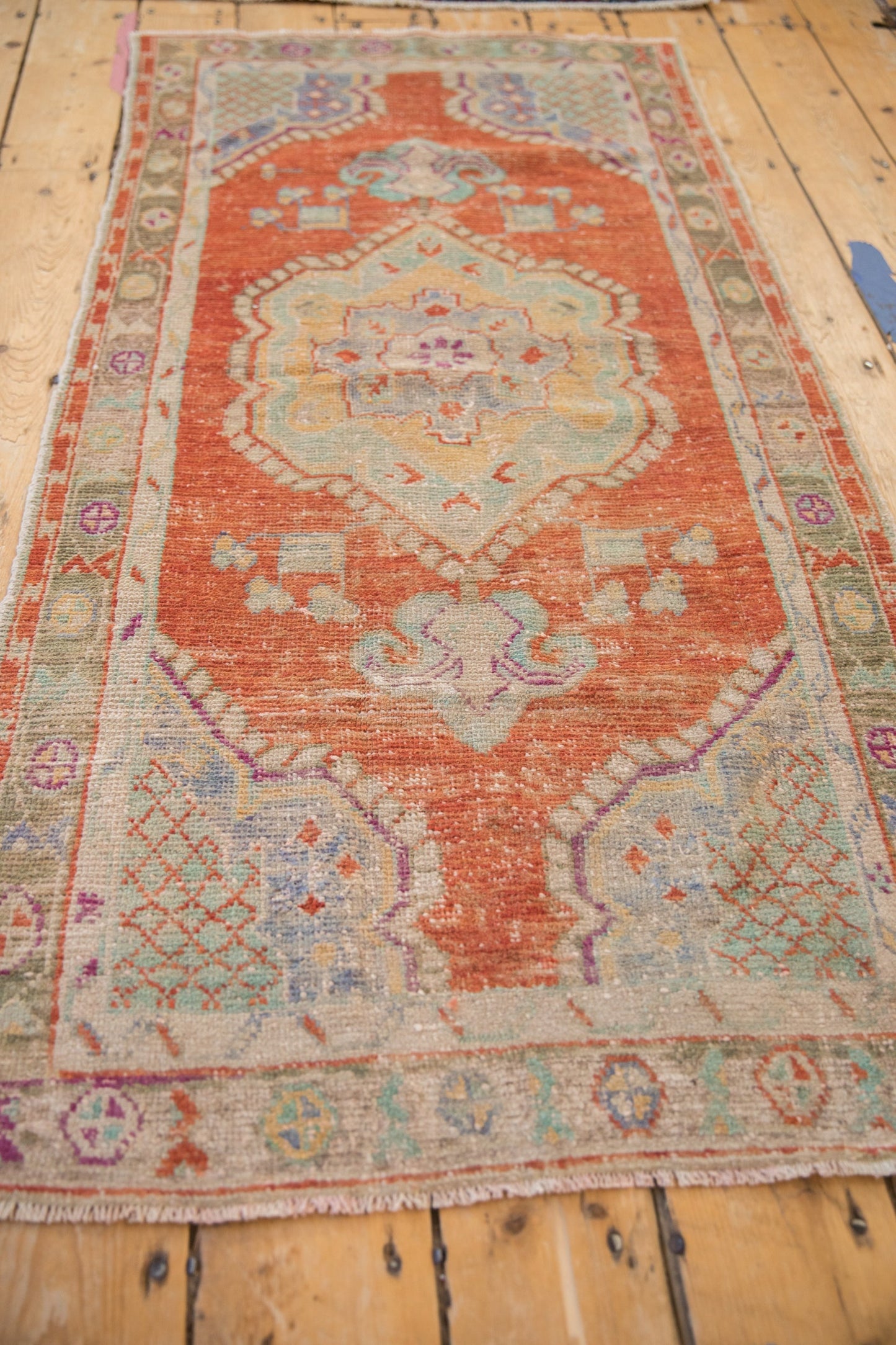 2.5x5 Vintage Distressed Oushak Rug Runner