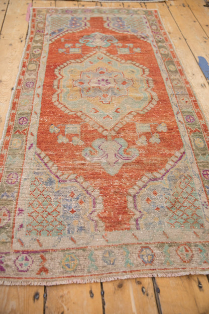 2.5x5 Vintage Distressed Oushak Rug Runner
