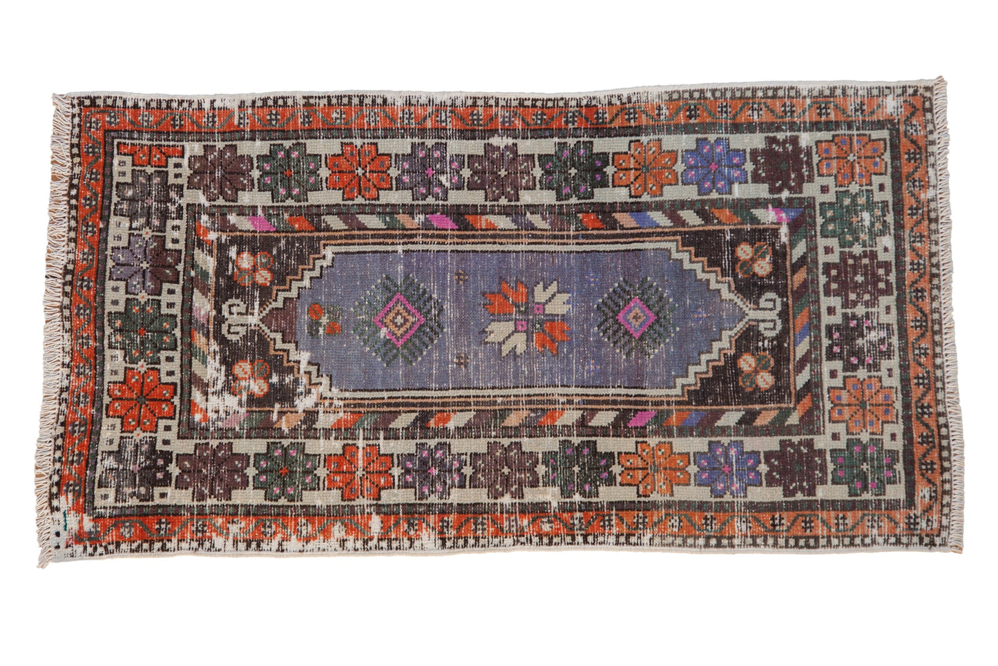 2.5x5 Vintage Distressed Oushak Rug Runner