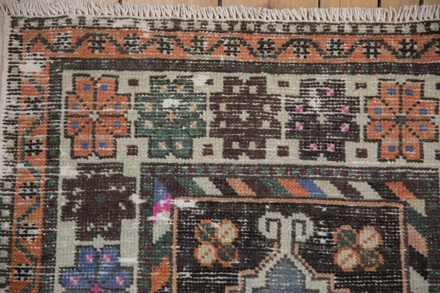 2.5x5 Vintage Distressed Oushak Rug Runner