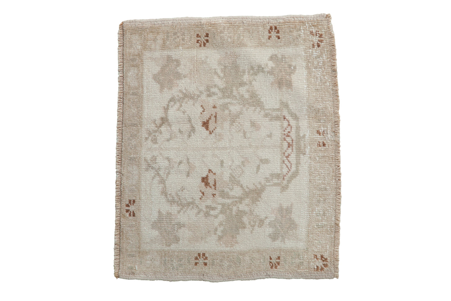 1.5x2 Vintage Distressed Oushak Square Rug Mat