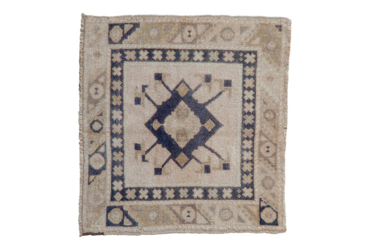 2x2 Vintage Distressed Oushak Square Rug Mat