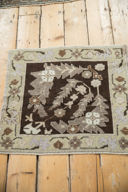 2x2 Vintage Distressed Oushak Square Rug Mat