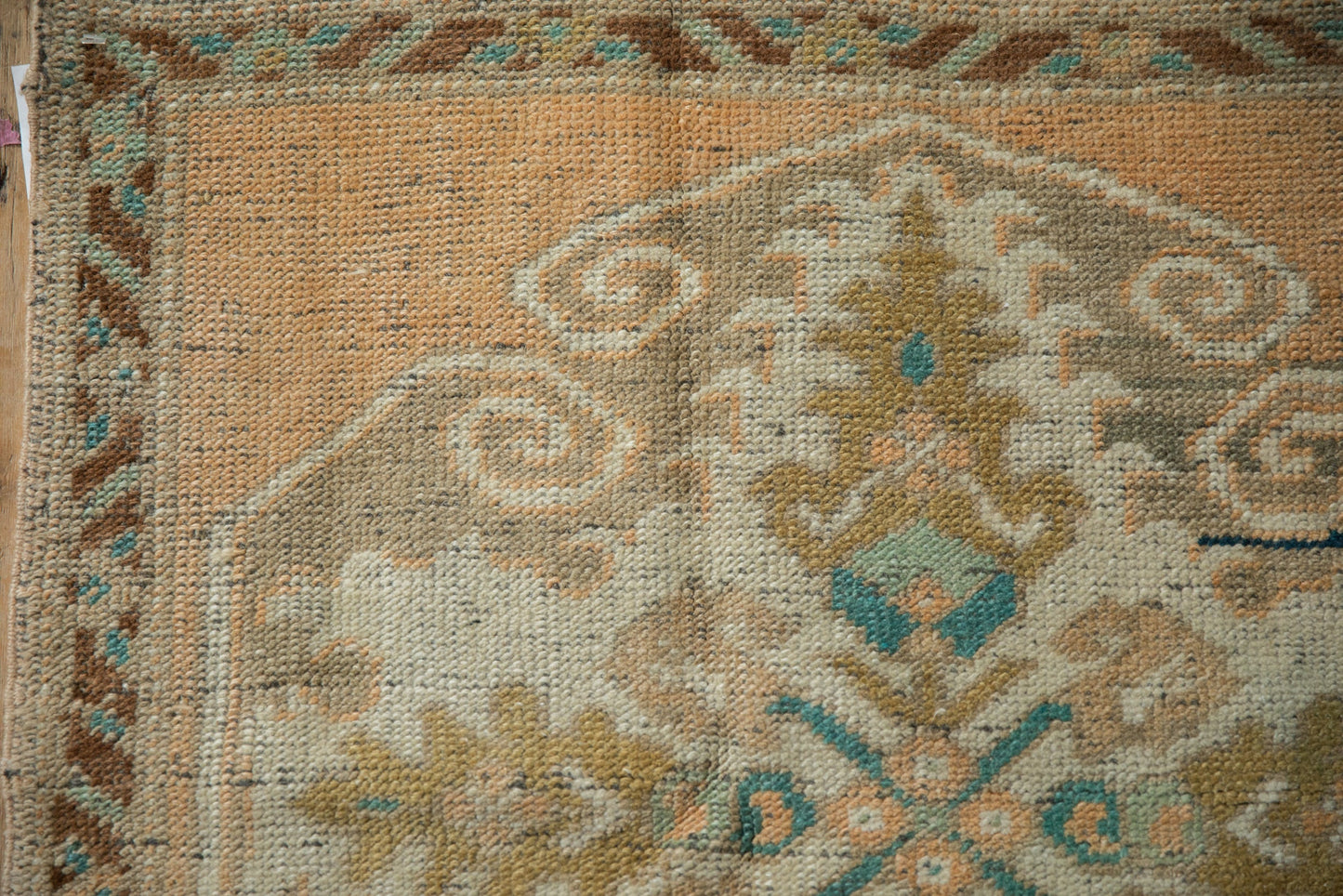 2.5x2.5 Vintage Distressed Oushak Square Rug Mat