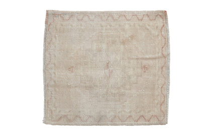 2.5x2.5 Vintage Distressed Oushak Square Rug Mat