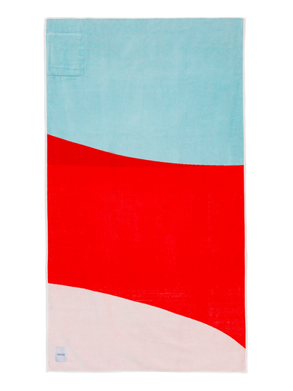 Premium Connectable Beach Towel - Organic Cotton - Berry