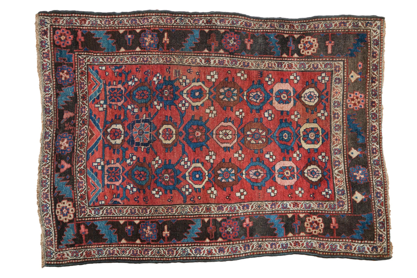 4x5.5 Antique Kurdish Bijar Rug