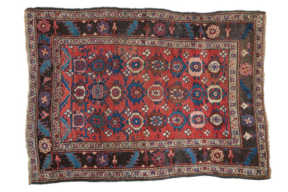 4x5.5 Antique Kurdish Bijar Rug