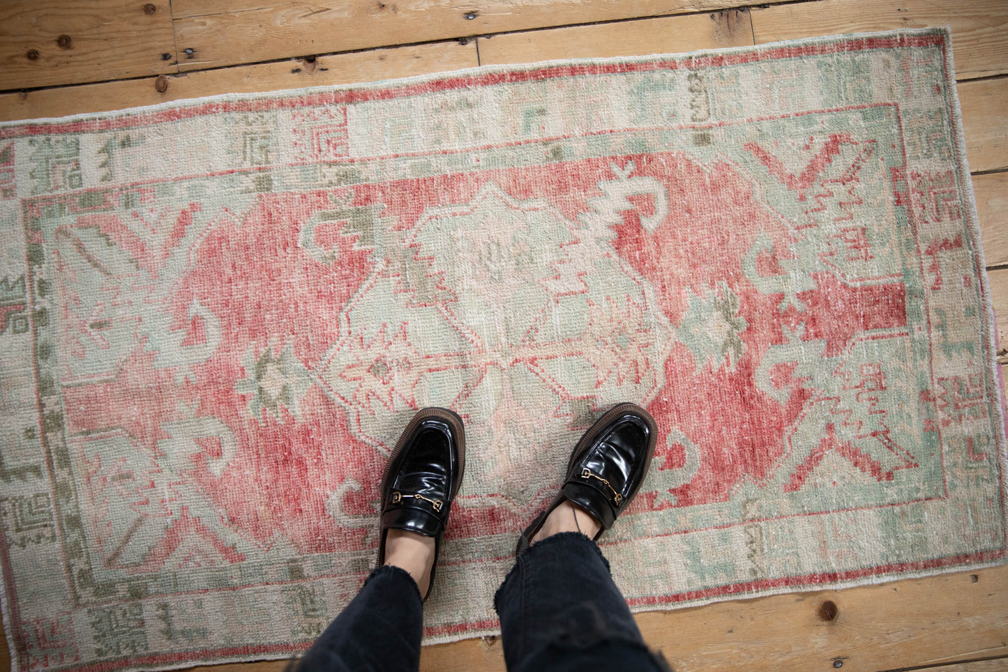 2.5x5 Vintage Distressed Oushak Rug Runner