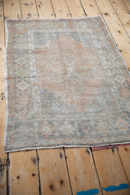 2.5x4 Vintage Distressed Oushak Rug