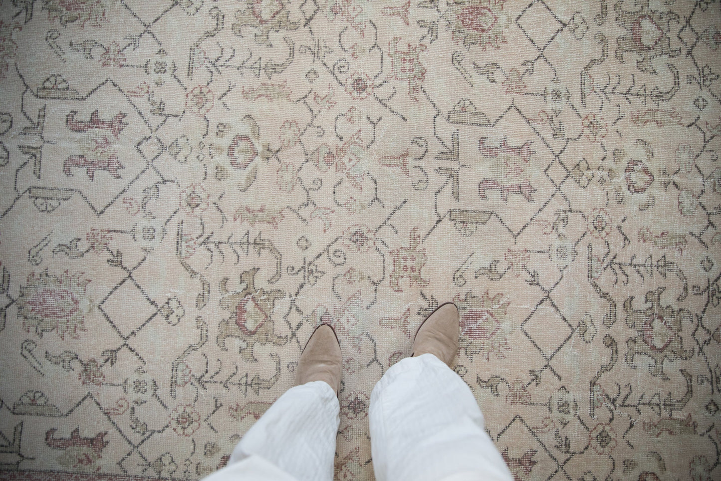 7x10.5 Vintage Distressed Oushak Carpet