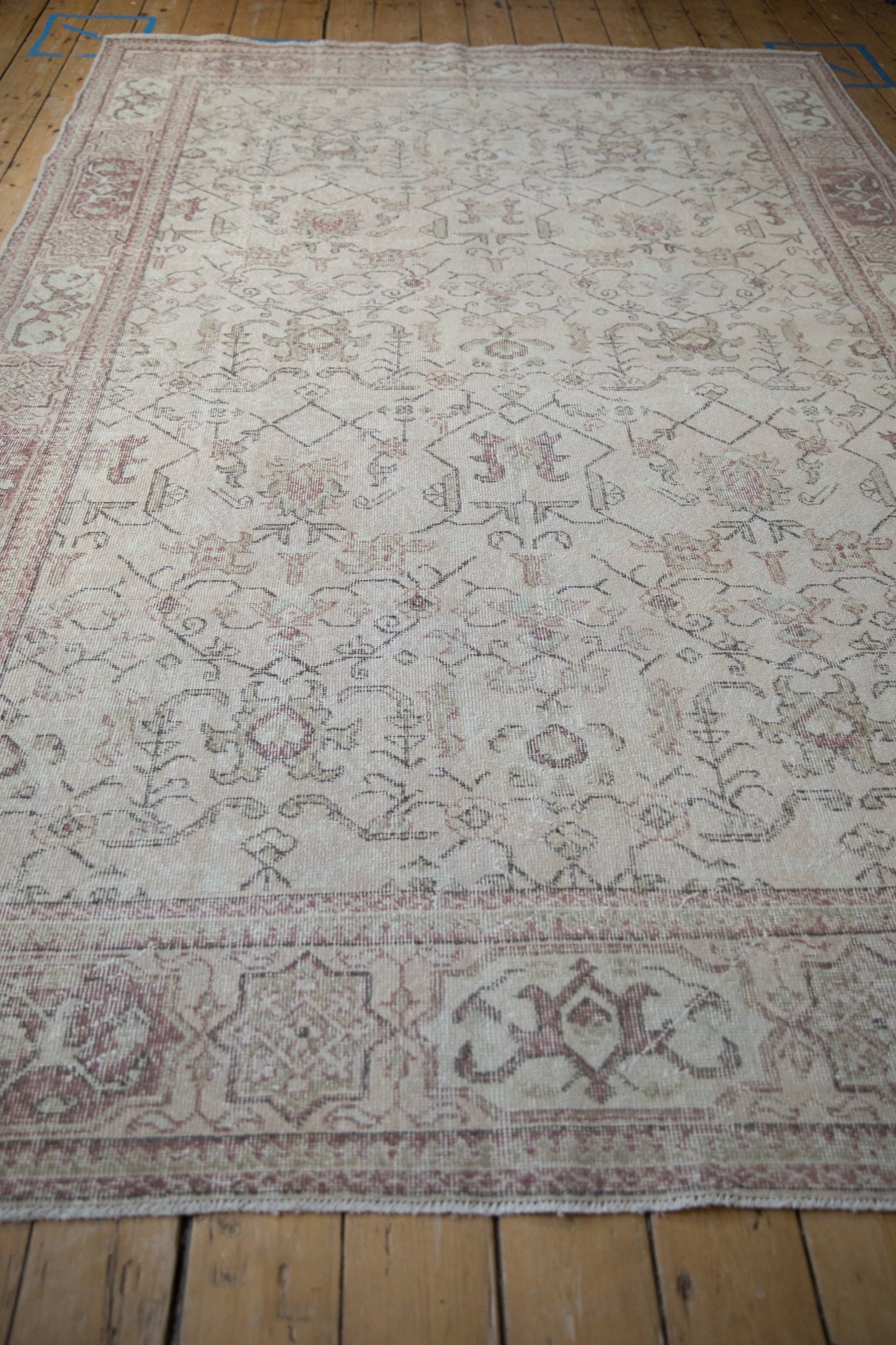 7x10.5 Vintage Distressed Oushak Carpet