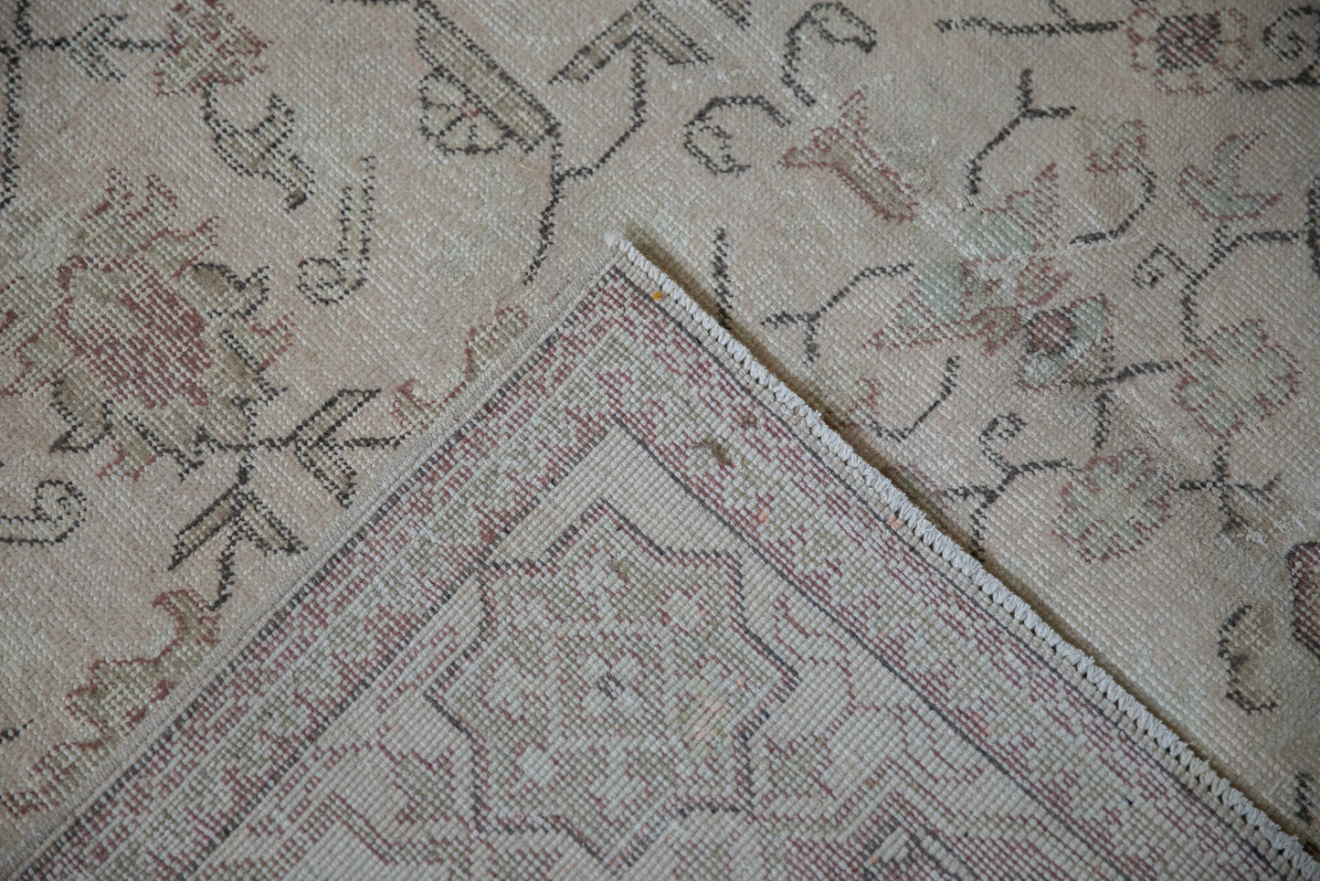 7x10.5 Vintage Distressed Oushak Carpet