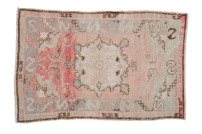 2.5x3.5 Vintage Distressed Oushak Rug