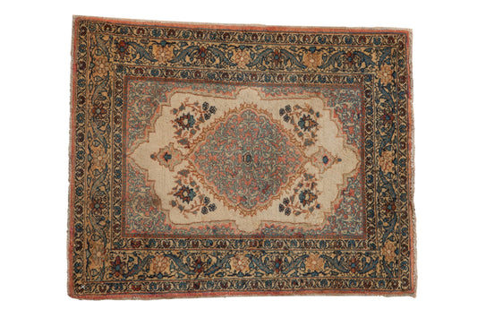 2x2.5 Vintage Tabriz Square Rug Mat
