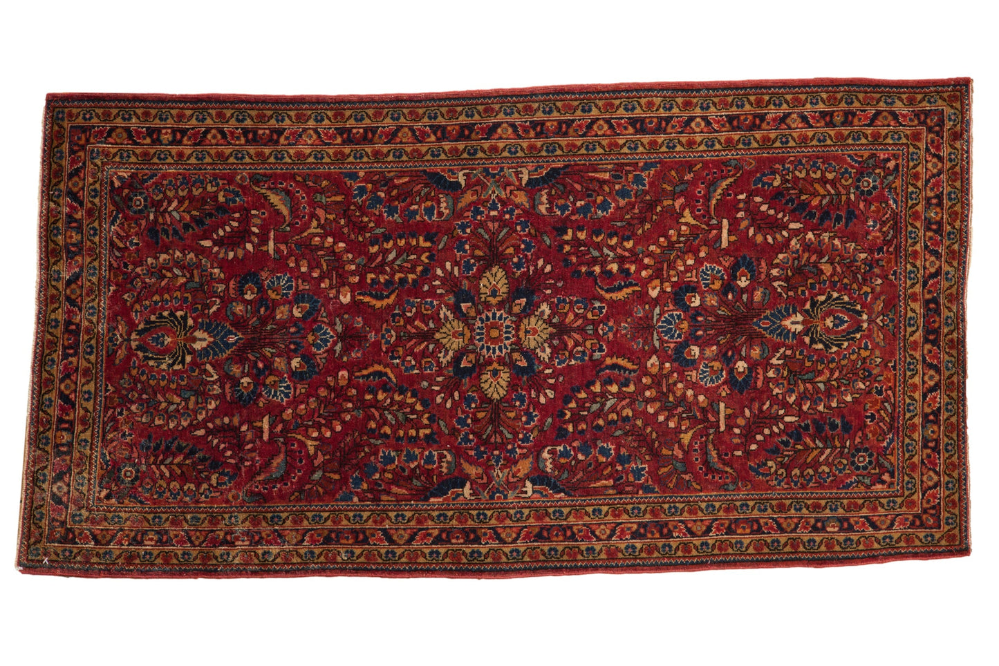 2.5x5 Vintage Sarouk Rug Runner