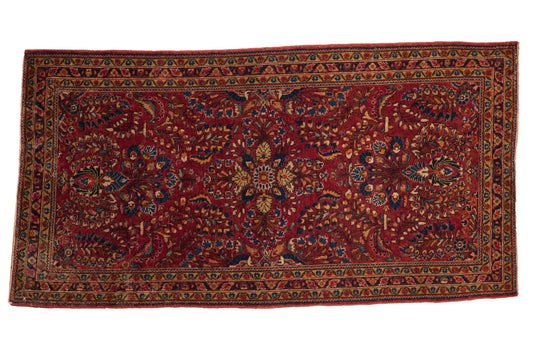 2.5x5 Vintage Sarouk Rug Runner
