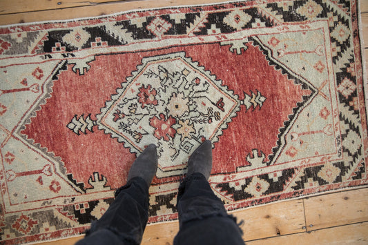 2.5x5 Vintage Distressed Oushak Rug Runner