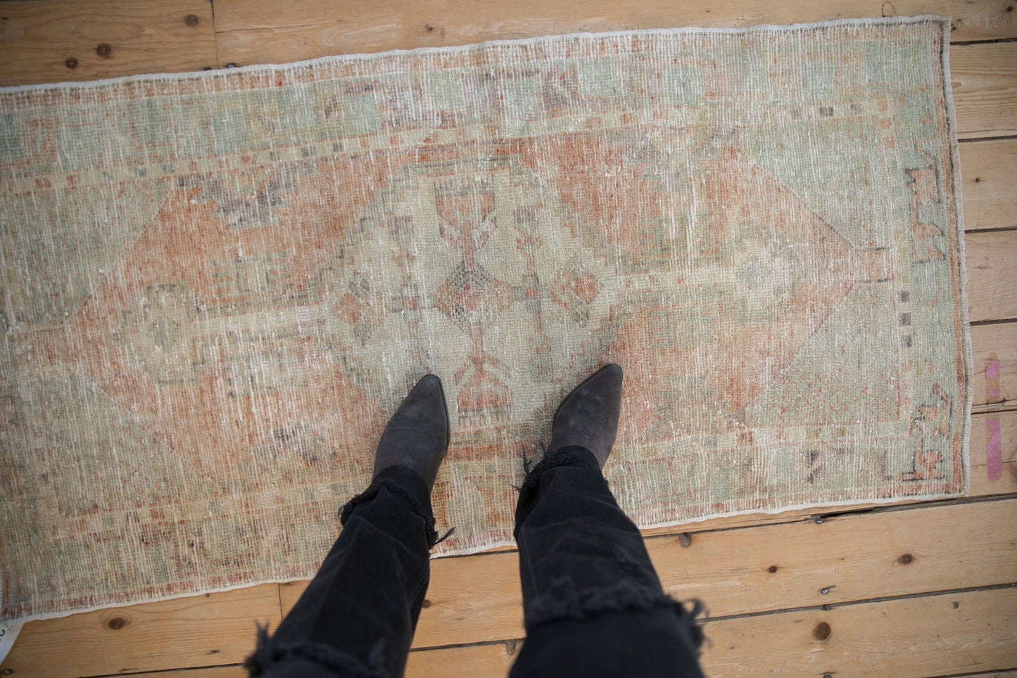 2.5x5 Vintage Distressed Oushak Rug Runner