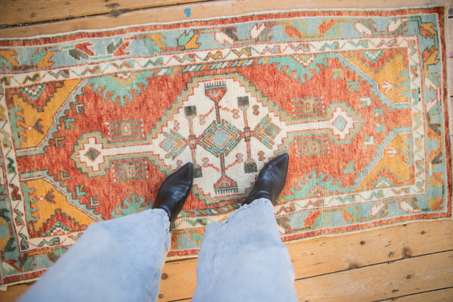 2.5x5.5 Vintage Oushak Rug Runner