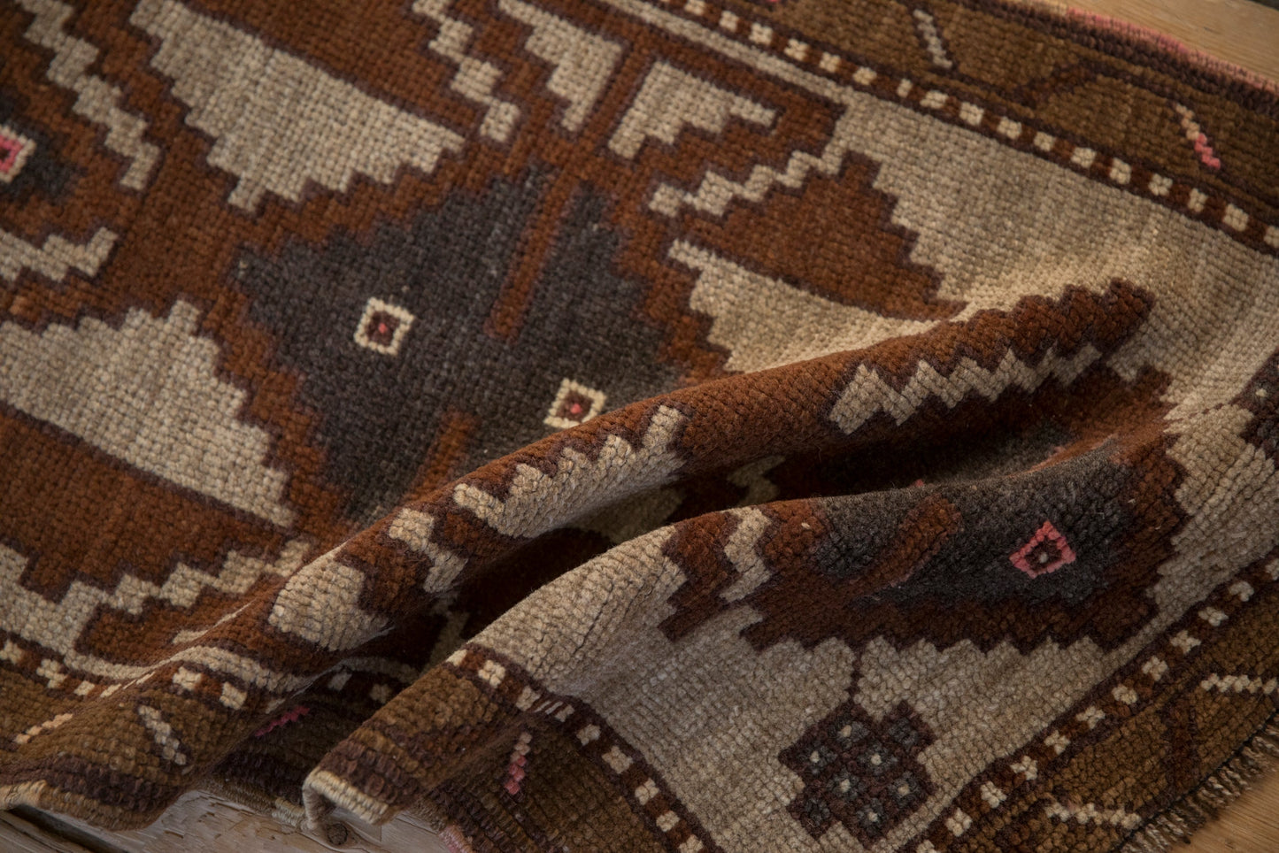 1.5x3.5 Vintage Distressed Kars Rug Mat Runner