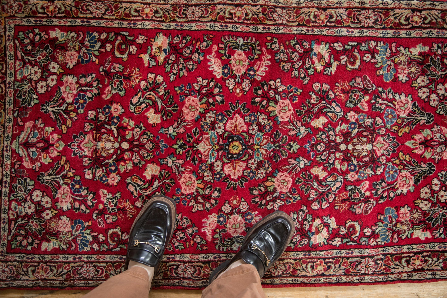 2.5x4.5 Vintage American Sarouk Rug
