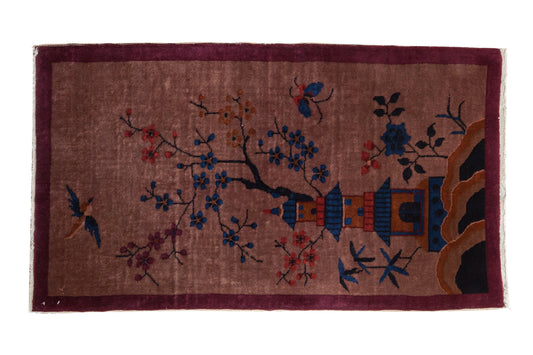 2.5x4.5 Vintage Art Deco Rug