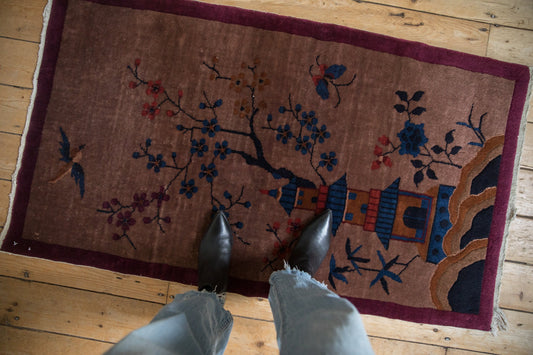 2.5x4.5 Vintage Art Deco Rug