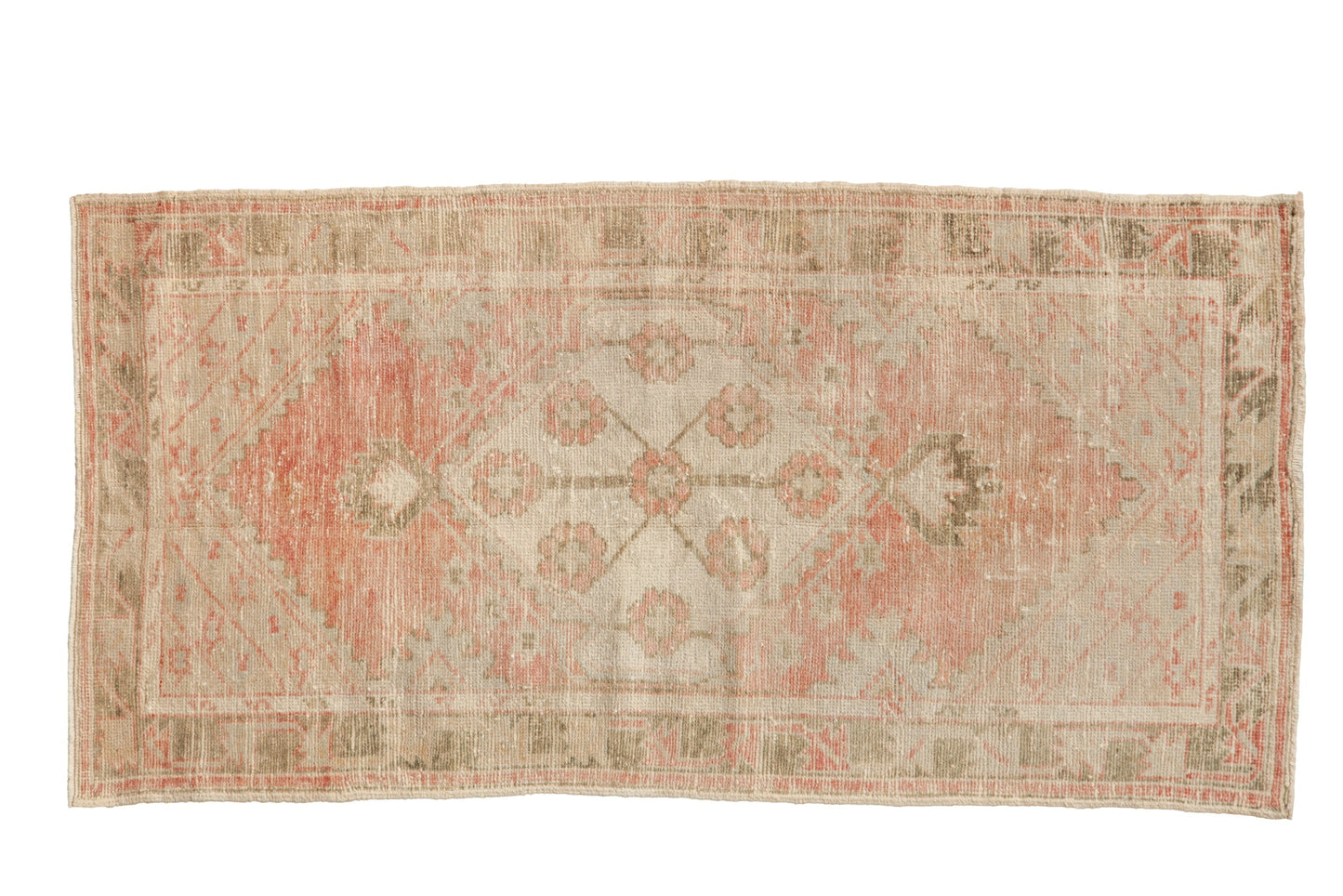 2.5x5.5 Vintage Distressed Oushak Rug Runner