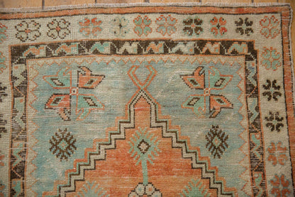 2.5x5 Vintage Distressed Oushak Rug Runner