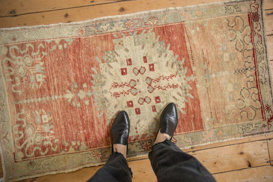 2.5x5 Vintage Distressed Oushak Rug Runner