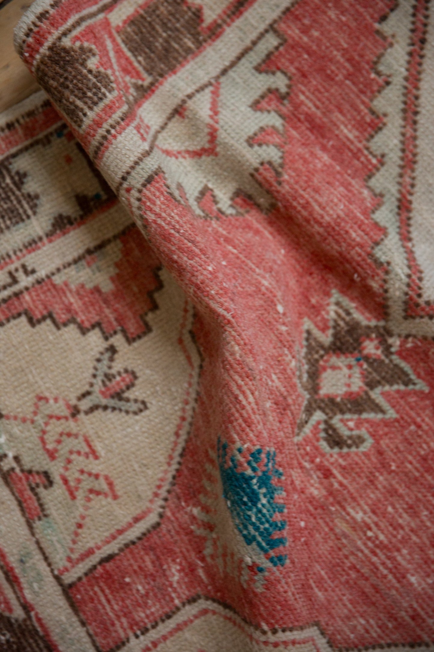 2.5x5.5 Vintage Distressed Oushak Rug Runner