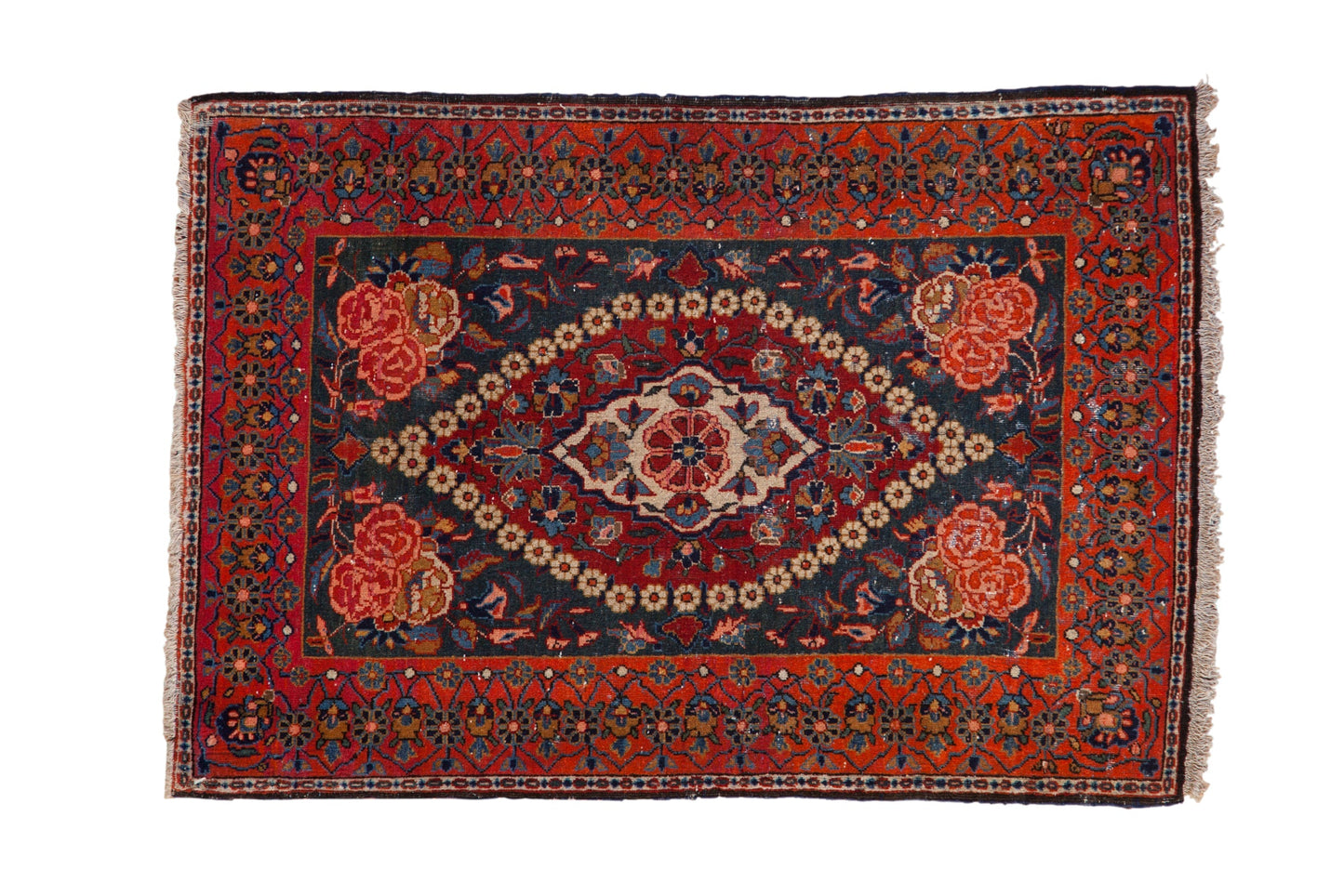 2x3 Vintage Fine Kashan Rug Mat