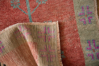 2x3.5 Vintage Distressed Oushak Rug